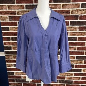 Alfani Lavender Button-Up Blouse